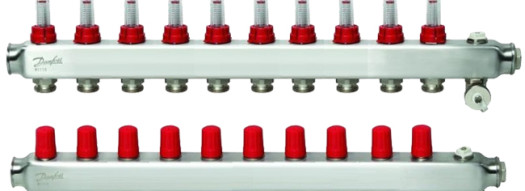 Коллектор из нержавеющей SSM-F стали с расходомерами - Manifold 10+10