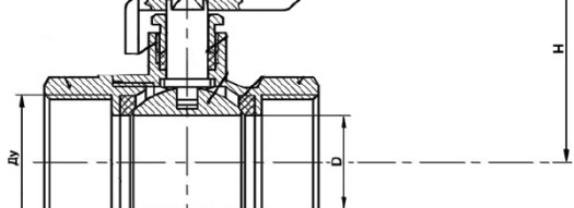 Кран шаровой из латуни с внутренней резьбой 1''1/4 - Tecofi