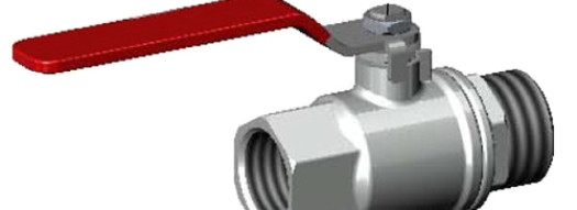Кран шаровой из латуни с наружной и внутренней резьбой 1/2'' - Tecofi