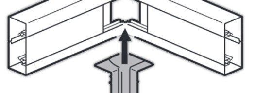 Внутренний неизменяемый угол 90° - для кабель-каналов DLP-S 130x50