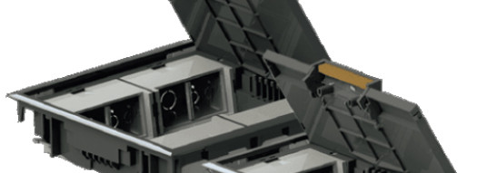 Напольная коробка - JSL Electro - 4 поста 8 модулей - серый