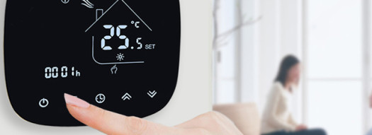 Терморегулятор для электрических теплых полов 16A - черный