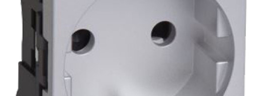 Розетка 2P+E - 2 модуля - Arteor - Soft Aluminum