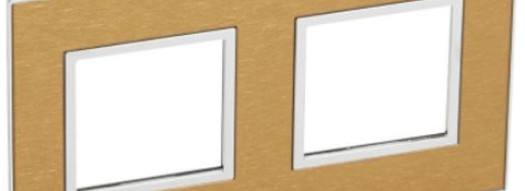 Рамка 2x2 модуля - Arteor - Gold Brass