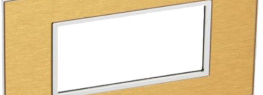 Рамка 4 модуля - Arteor - Gold Brass