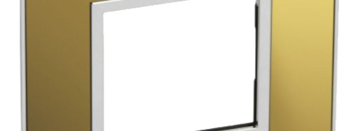 Рамка 2 модуля - Arteor - Reflective Gold