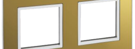Рамка 2x2 модуля - Arteor - Reflective Gold