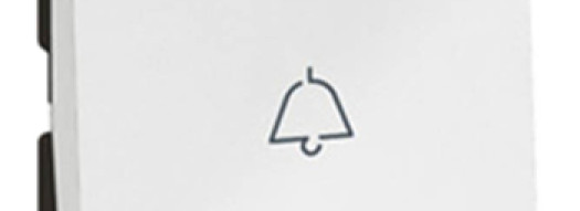 Кнопка с символом ''звонок'' - 2 модуля - Arteor - White