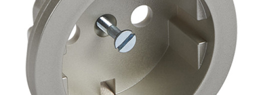 Лицевая панель для розетки 2K+З - Celiane - титан