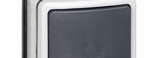 Переключатель двухполюсный с подсветкой - Plexo IP66 - серый