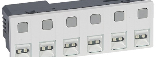 Блок вызова - 6 модулей 24В - Mosaic Eliocad - белый