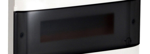 Щиток накладной - Practibox S - 12 модулей - дымчатая дверь