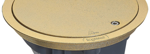 Напольная коробка круглая IP 66 - 4 модуля - латунь