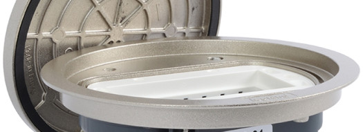 Напольная коробка круглая IP 66 - 4 модуля - нержавеющая сталь