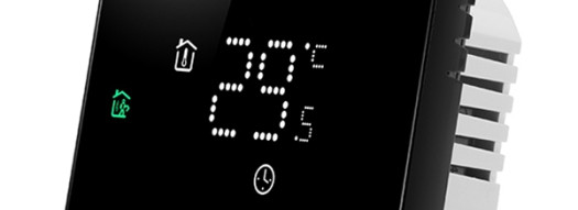 Термостат для фанкойла с сенсорным экраном - черный