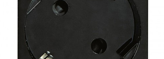 Розетка 2К+3 - 2 модуля - Mosaic - матовый черный