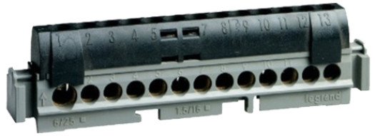 Клеммная колодка IP2X 176 мм - фаза - черный