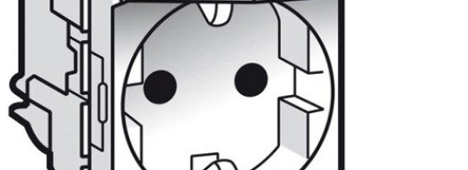 Розетка 2P+E с крышкой IP40 - 2 модуля - Arteor - Magnesium