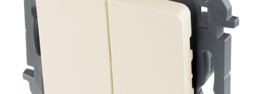 Выключатель двухклавишный - Inspiria - слоновая кость