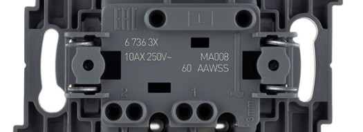 Выключатель двухклавишный с подсветкой/индикацией - Inspiria - слоновая кость