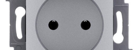 Розетка 2К - Inspiria - алюминий