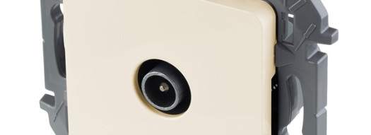 Розетка TV ''звезда'' - 2 дБ, 0-2400 мГц - Inspiria - слоновая кость