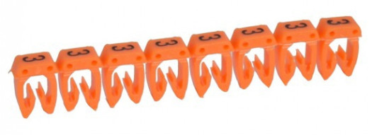 Маркер CAB 3 - для кабеля 1,5-2,5 мм² - цифра ''3'' - оранжевый