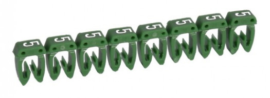 Маркер CAB 3 для кабеля 4-6 мм² - цифра ''5'' - зеленый