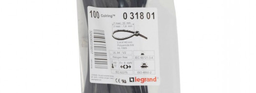 Монтажный хомут Colring - ширина 2.4 мм - длина 140 мм  - черный