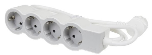 Многорозеточный блок ''Стандарт'' 4 x 2К+З - с кабелем длиной 5 м