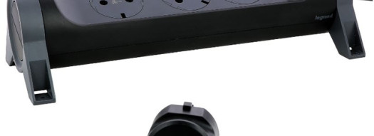 Многорозеточный блок ''Комфорт'' 3 x 2К+З - с кабелем длиной 1,5 м - черный