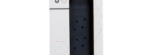 Многорозеточный блок ''Комфорт'' 3 x 2К+З - с кабелем длиной 1,5 м - черный