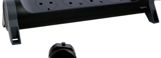 Многорозеточный блок ''Комфорт'' 4 x 2К+З - с кабелем длиной 1,5 м - черный