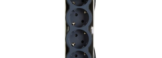 Многорозеточный блок ''Стандарт'' 5 x 2К+З - с кабелем длиной 3 м - черный