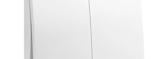 Выключатель двухклавишный - Mallia - Matt White