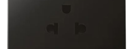 Розетка 2P+E Euro-US стандарт - Mallia - Matt Black