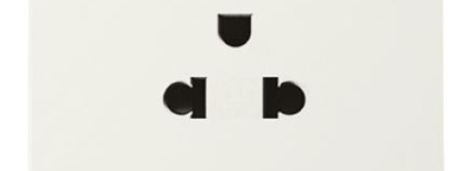 Розетка 2P+E Euro-US стандарт - Mallia - Matt White