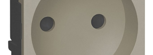 Розетка 2P - 2 модуля - Arteor - Champagne