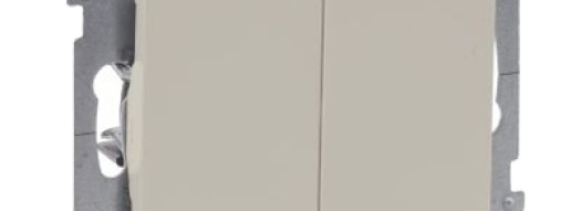 Выключатель двухклавишный - Suno - слоновая кость