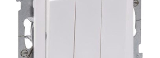 Выключатель трехклавишный - Suno - белый