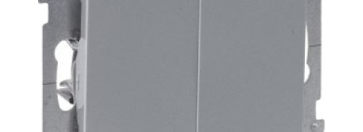 Переключатель двухклавишный - Suno - алюминий