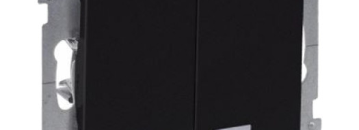 Переключатель двухклавишный с подсветкой/индикацией - Suno - антрацит