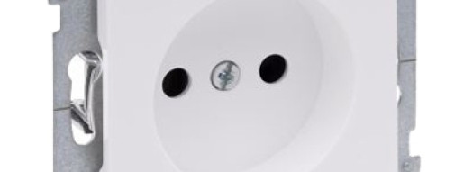 Розетка 2К со шторками - Suno - белый