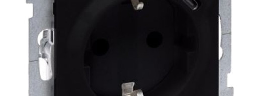 Розетка 2К+З с USB Type-C - Suno - антрацит