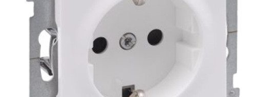 Розетка 2К+З со шторками - Suno - белый