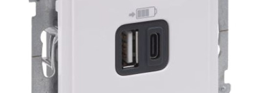 Розетка USB Type A+C 3A 15W - Suno - белый