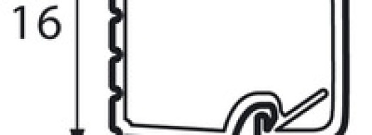 Мини-канал - DLP-S - 16x16 мм с крышкой - 2 метра - белый