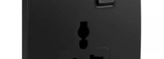 Мультистандартная розетка 2P+E - Mallia - Matt Black