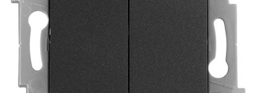 Выключатель двухклавишный - Inspiria - антрацит