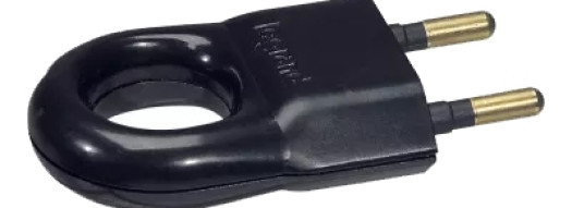 Вилка 2К - 6 А - черный